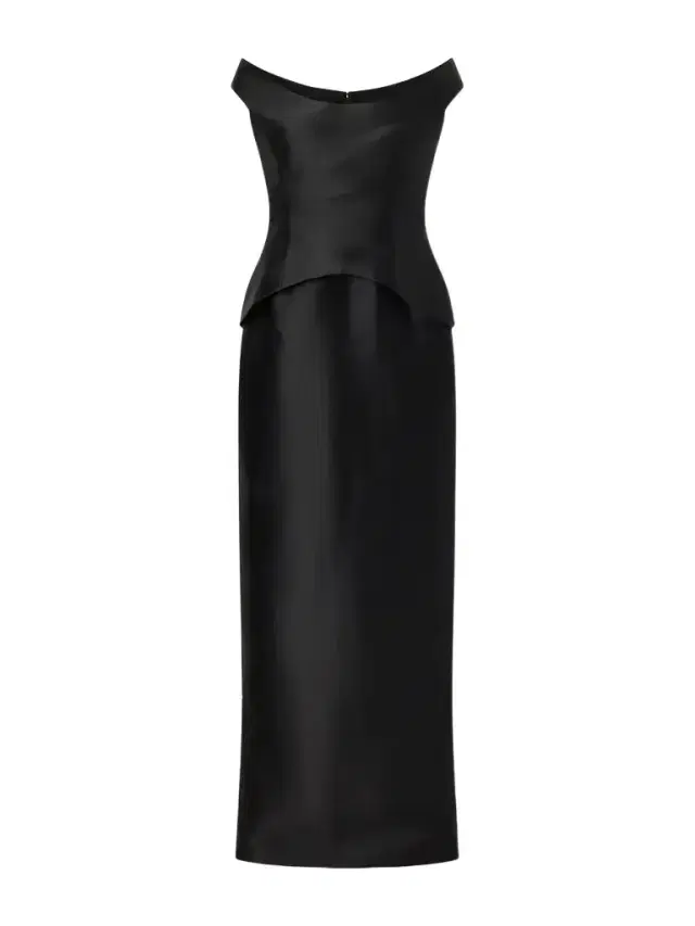 Solace London Pieta Off-the-shoulder Twill Gown