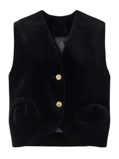 Blazé Milano Gliss Cotton-velvet Vest | Thumbnail 1 Blazé Milano Gliss Cotton-velvet Vest | Thumbnail 1