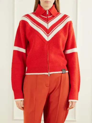 Stella McCartney Striped Wool Zip-up Cardigan | Thumbnail 3 Stella McCartney Striped Wool Zip-up Cardigan | Thumbnail 3