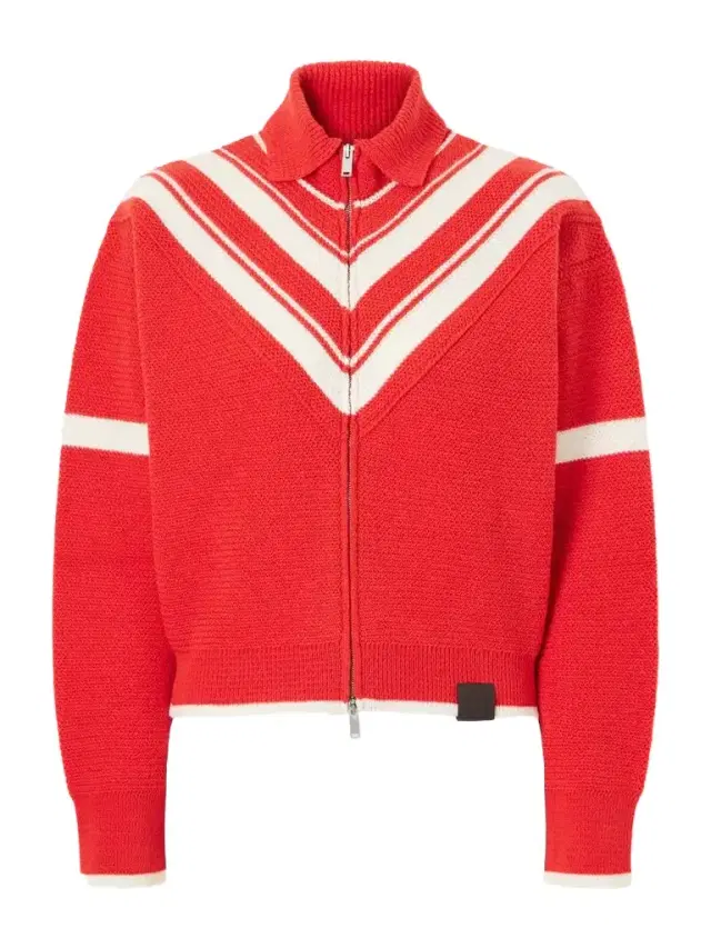 Stella McCartney Striped Wool Zip-up Cardigan