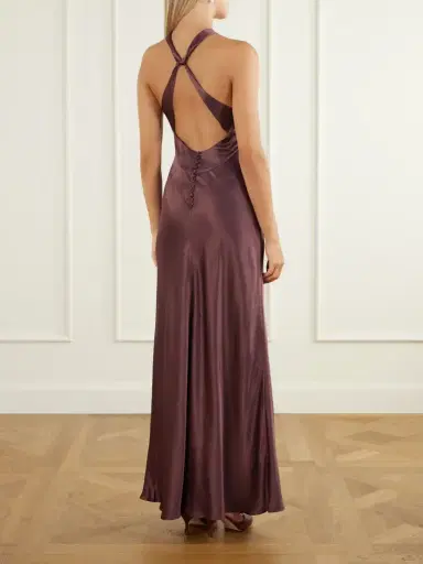 Rixo Losanna Satin Maxi Dress | Thumbnail 3 Rixo Losanna Satin Maxi Dress | Thumbnail 3
