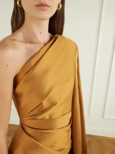 Solace London Veya One-shoulder Twill Gown | Thumbnail 4