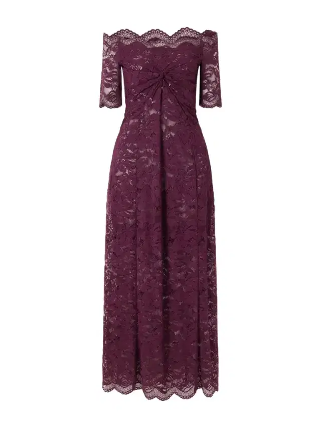 Rabanne Ruched Lace Midi Dress