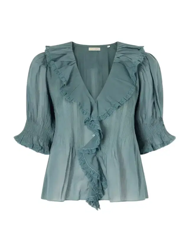 DÔEN Henri Lace-trimmed Organic Cotton Blouse