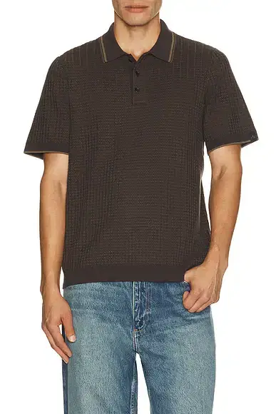 rag & bone Harvey Rib Polo Shirt