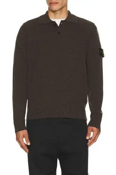 Stone Island Long Sleeve Polo | Thumbnail 1 Stone Island Long Sleeve Polo | Thumbnail 1