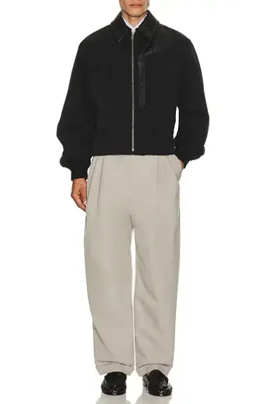 Bottega Veneta Nylon Cotton Tech Twill Blouson Intrecciato Collar | Thumbnail 3