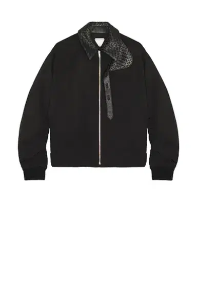 Bottega Veneta Nylon Cotton Tech Twill Blouson Intrecciato Collar | Thumbnail 4