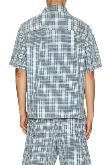 Burberry Donald Short Sleeve Check Denim Shirt | Thumbnail 2