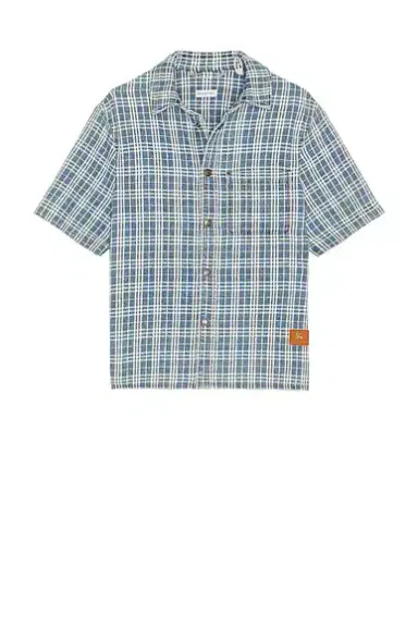 Burberry Donald Short Sleeve Check Denim Shirt | Thumbnail 4