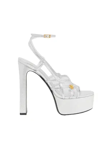 Versace Women's Medusa 140MM Leather Platform Sandals | Thumbnail 1 Versace Women's Medusa 140MM Leather Platform Sandals | Thumbnail 1
