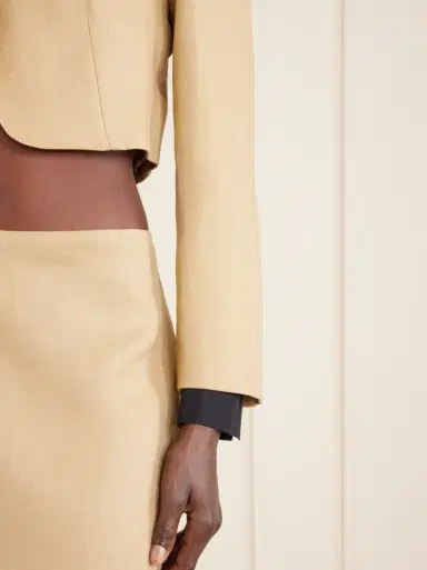 Max Mara Cropped linen-twill blazer | Thumbnail 5