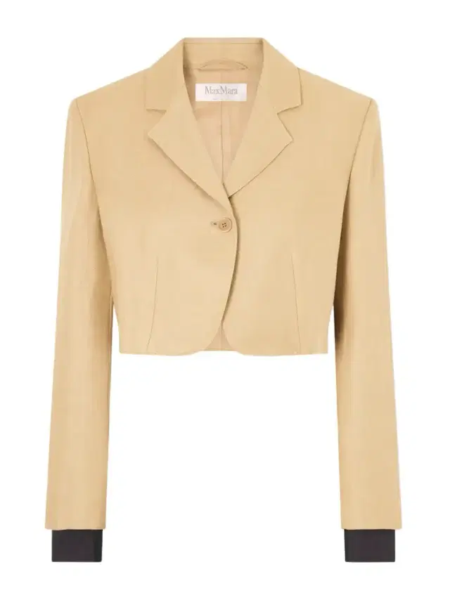 Max Mara Cropped linen-twill blazer