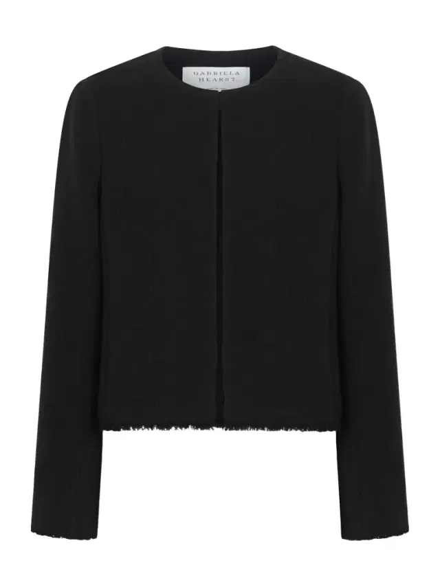 Gabriela Hearst Normand frayed wool and cashmere-blend jacket