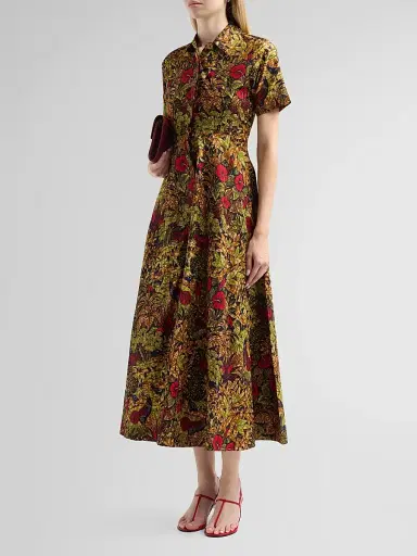 Elisamama Women's Feyi Printed Cotton Dress | Thumbnail 4 Elisamama Women's Feyi Printed Cotton Dress | Thumbnail 4