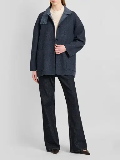 Kiton Women's Seamed Wool-Cashmere Coat | Thumbnail 2 Kiton Women's Seamed Wool-Cashmere Coat | Thumbnail 2