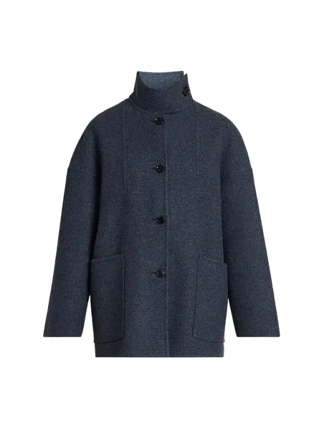 Kiton Women's Seamed Wool-Cashmere Coat - Blue