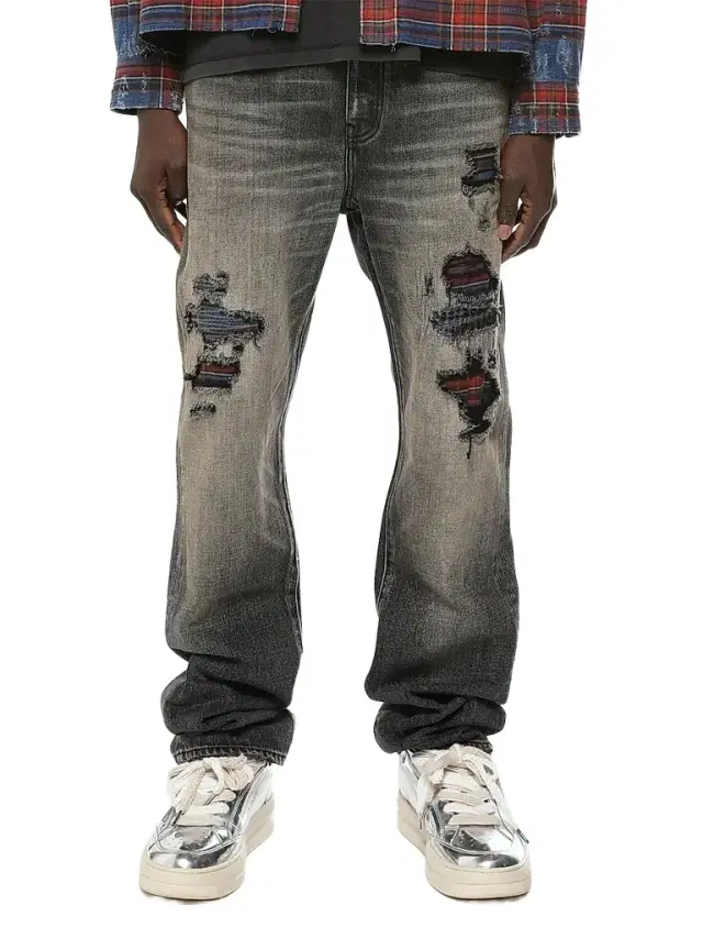 Purple Brand Men's Rip & Repair Straight Jeans - Black