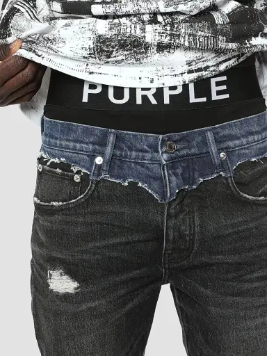 Purple Brand Men's Distressed Skinny Jeans - Black - Size 40 | Thumbnail 4 Purple Brand Men's Distressed Skinny Jeans - Black - Size 40 | Thumbnail 4