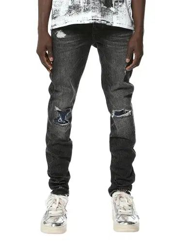 Purple Brand Men's Distressed Skinny Jeans - Black - Size 40 | Thumbnail 1 Purple Brand Men's Distressed Skinny Jeans - Black - Size 40 | Thumbnail 1