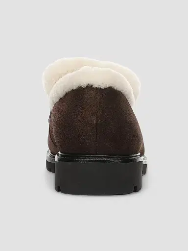 Vince Women's Siena Suede & Shearling Penny Loafers | Thumbnail 3 Vince Women's Siena Suede & Shearling Penny Loafers | Thumbnail 3