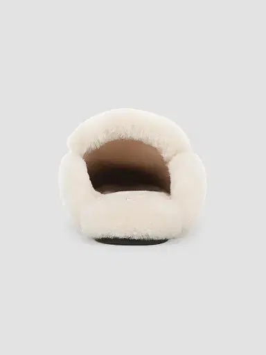 Favorite Daughter Women's Yvette Fur-Lined Suede Mules - Saddle Cream - Size 11 | Thumbnail 3