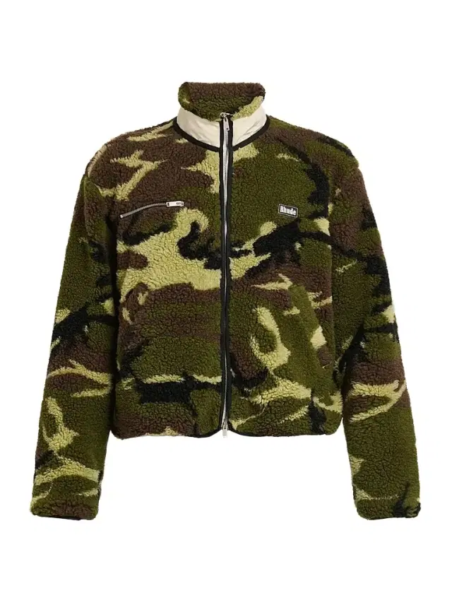 Men's Parilla Camouflage Wool-Blend Fleece Jacket - Green Brown Black