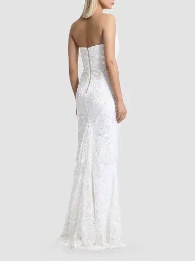 Zhivago Women's Ithaca Lace Strapless Gown - Fleur De Lune - Size 12 | Thumbnail 3