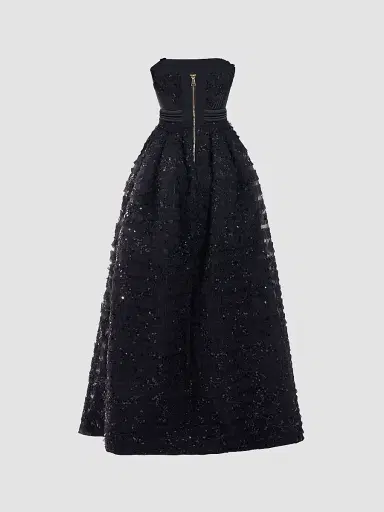 Zhivago Women's Doll Sequined A-Line Gown - Black - Size 8 | Thumbnail 5