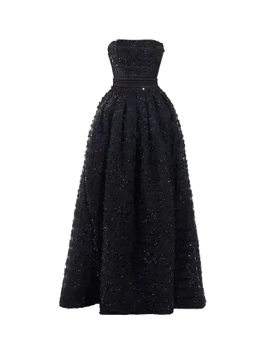 Zhivago Women's Doll Sequined A-Line Gown - Black - Size 8 | Thumbnail 1