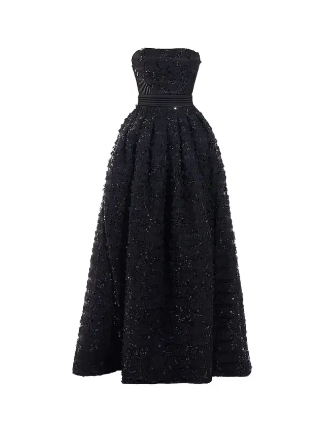 Zhivago Women's Doll Sequined A-Line Gown - Black - Size 8