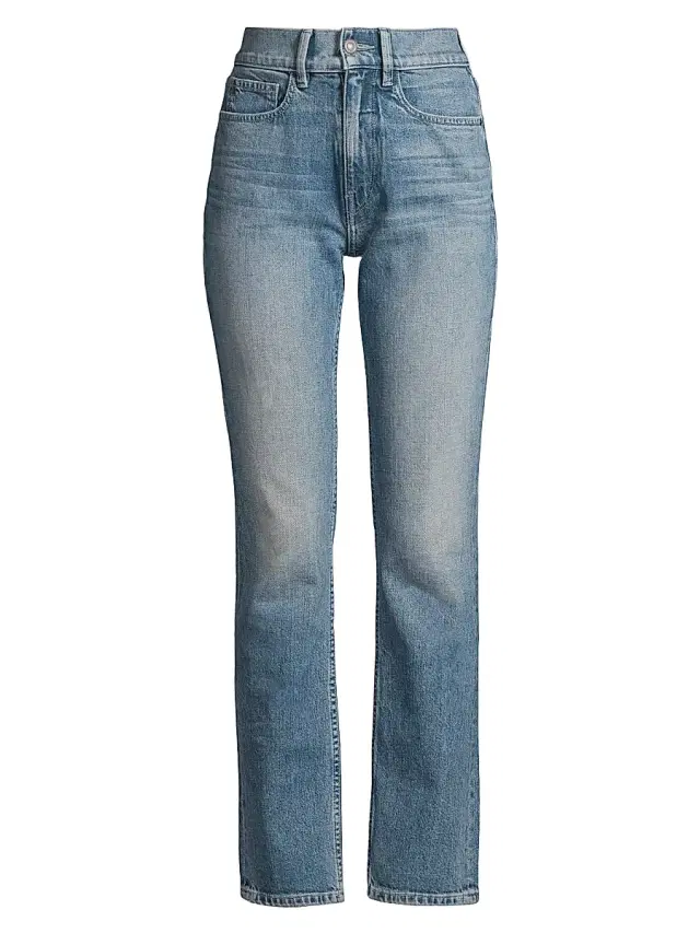Lafayette 148 New York Women's Reeve High-Rise Stretch Straight-Leg Ankle Jeans - Faded Skyline