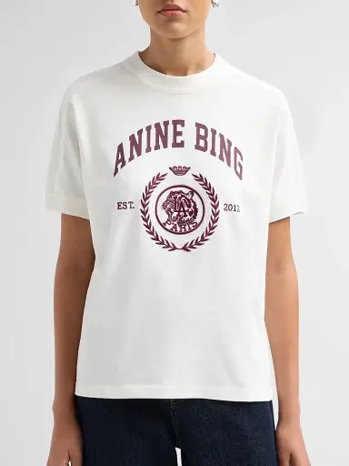 Anine Bing Women's Jaylin Logo Jersey T-Shirt | Thumbnail 5 Anine Bing Women's Jaylin Logo Jersey T-Shirt | Thumbnail 5