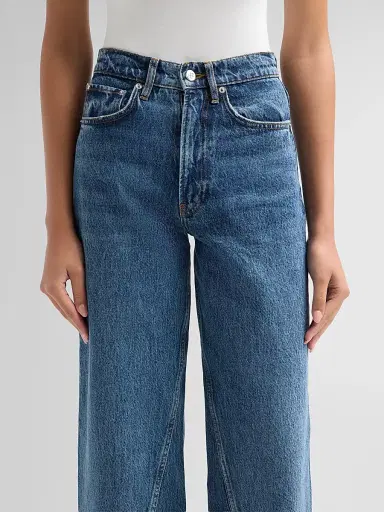 Anine Bing Women's Brie Wide-Leg Jeans - Washed Blue - Size 32 | Thumbnail 5 Anine Bing Women's Brie Wide-Leg Jeans - Washed Blue - Size 32 | Thumbnail 5