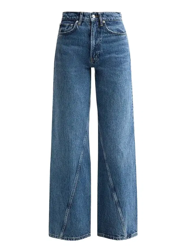 ANINE BING Women's Brie Wide-Leg Jeans - Washed Blue