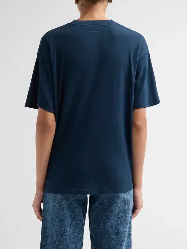 Anine Bing Women's Cade Melrose Stencil T-Shirt - Navy - Size XS | Thumbnail 3
