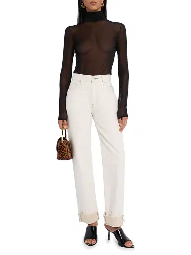 Moussy Vintage Women's Bellport High-Rise Straight-Leg Cuffed Jeans | Thumbnail 2 Moussy Vintage Women's Bellport High-Rise Straight-Leg Cuffed Jeans | Thumbnail 2