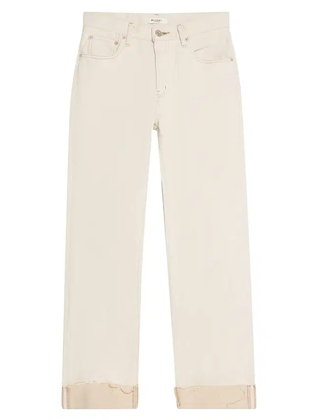 Moussy Vintage Women's Bellport High-Rise Straight-Leg Cuffed Jeans