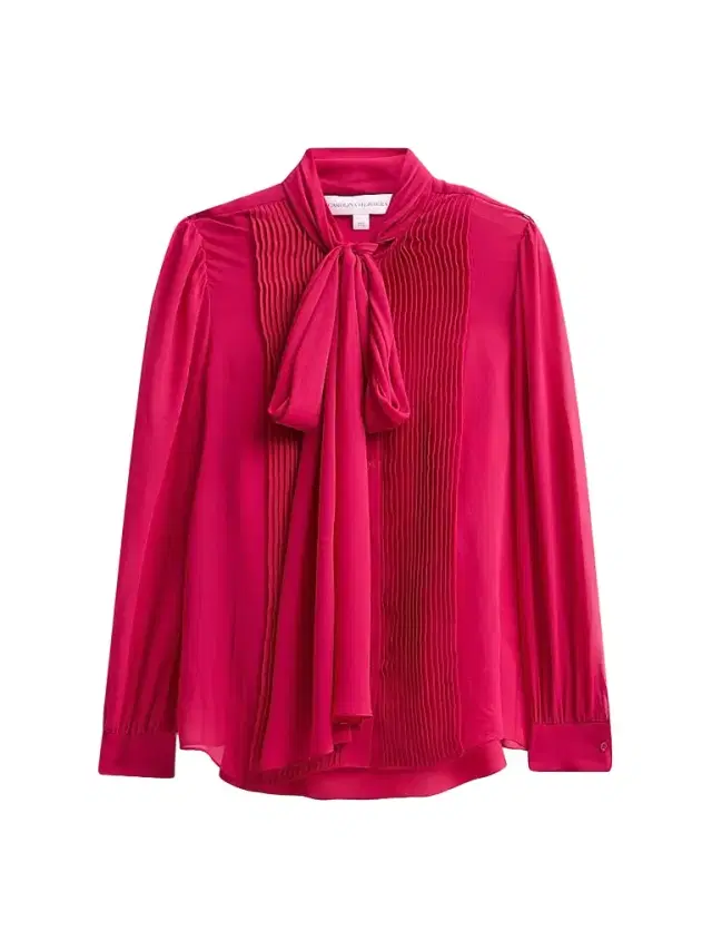 Carolina Herrera Women's Tieneck Silk Blouse - Cranberry