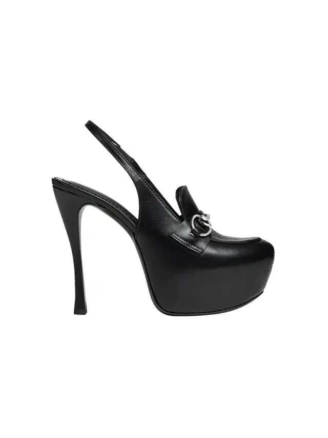 Gucci Women's Fame Leather Platform Slingback Pumps - Black