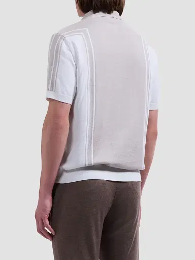 Bugatchi Men's Quarter-Zip Polo Sweater - Oatmeal - Size XL | Thumbnail 3 Bugatchi Men's Quarter-Zip Polo Sweater - Oatmeal - Size XL | Thumbnail 3