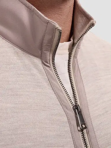 Bugatchi Men's Knit Full-Zip Jacket - Oatmeal - Size XXL | Thumbnail 5 Bugatchi Men's Knit Full-Zip Jacket - Oatmeal - Size XXL | Thumbnail 5
