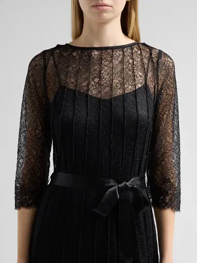Teri Jon by Rickie Freeman Women's Pintuck Lace Gown | Thumbnail 5 Teri Jon by Rickie Freeman Women's Pintuck Lace Gown | Thumbnail 5