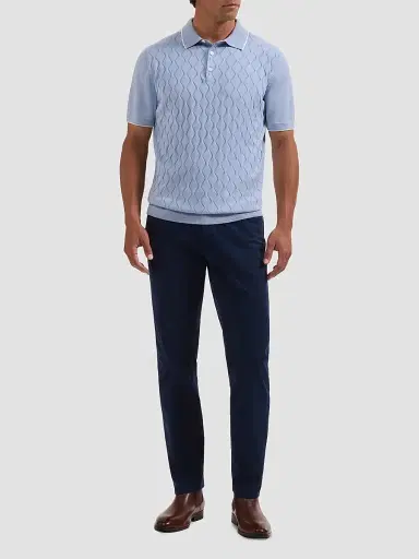 Bugatchi Men's Argyle-Stitched Polo Sweater - Air Blue | Thumbnail 2