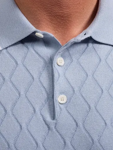 Bugatchi Men's Argyle-Stitched Polo Sweater - Air Blue | Thumbnail 5