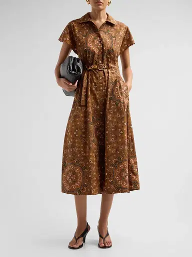 Cara Cara Women's Sawyer Floral Cotton Poplin Midi Shirtdress | Thumbnail 2 Cara Cara Women's Sawyer Floral Cotton Poplin Midi Shirtdress | Thumbnail 2