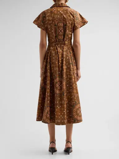 Cara Cara Women's Sawyer Floral Cotton Poplin Midi Shirtdress | Thumbnail 3 Cara Cara Women's Sawyer Floral Cotton Poplin Midi Shirtdress | Thumbnail 3