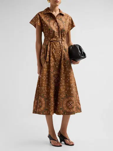 Cara Cara Women's Sawyer Floral Cotton Poplin Midi Shirtdress | Thumbnail 4 Cara Cara Women's Sawyer Floral Cotton Poplin Midi Shirtdress | Thumbnail 4
