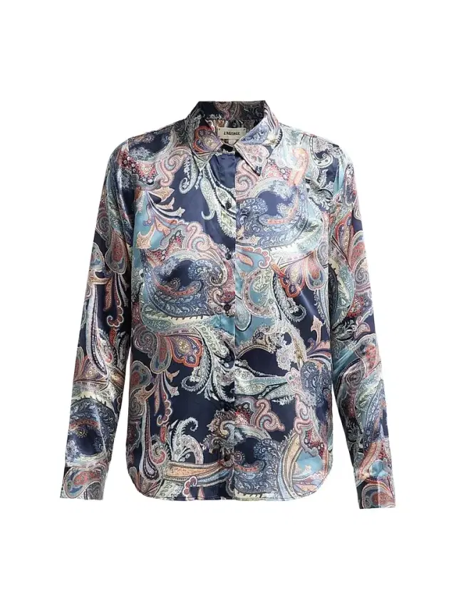 L'Agence Women's Tyler Paisley Silk Blouse