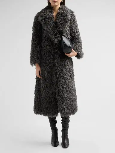 L'Agence Women's Lizbeth Long Faux Fur Jacket | Thumbnail 2 L'Agence Women's Lizbeth Long Faux Fur Jacket | Thumbnail 2